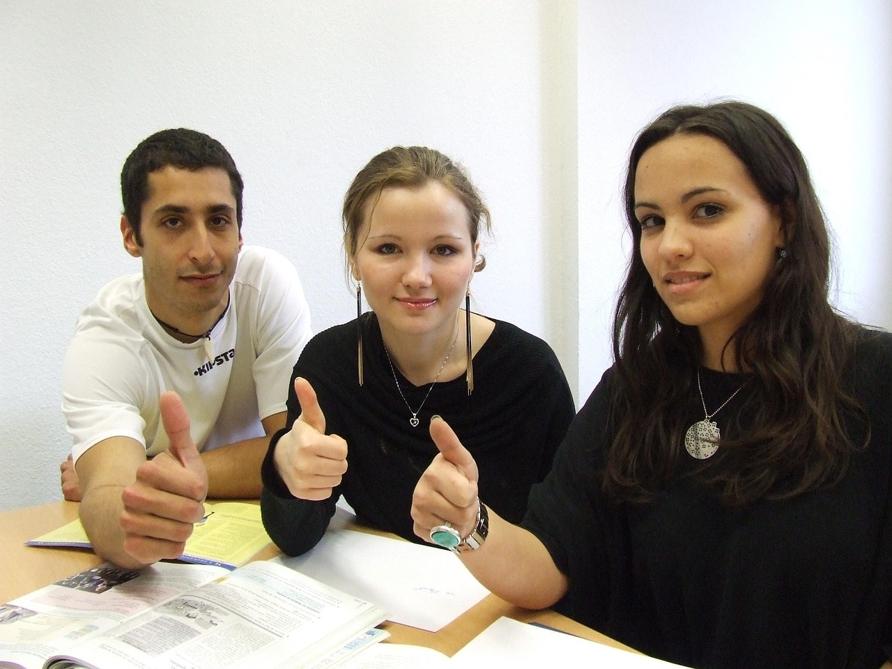 language school, team, interns